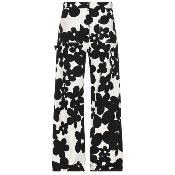 Marni Trousers Floral Print Pants in Black 48 New Unisex Trousers - Picture 3 of 16